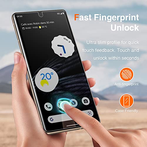 LK 2 Pack for Google Pixel 7 Pro Screen Protector 6.7-inch + 2 Pack Lens Protector with Positioning Tool, Self-Healing TPU Film, Touch Sensitive, HD Ultra-Thin - Image 5