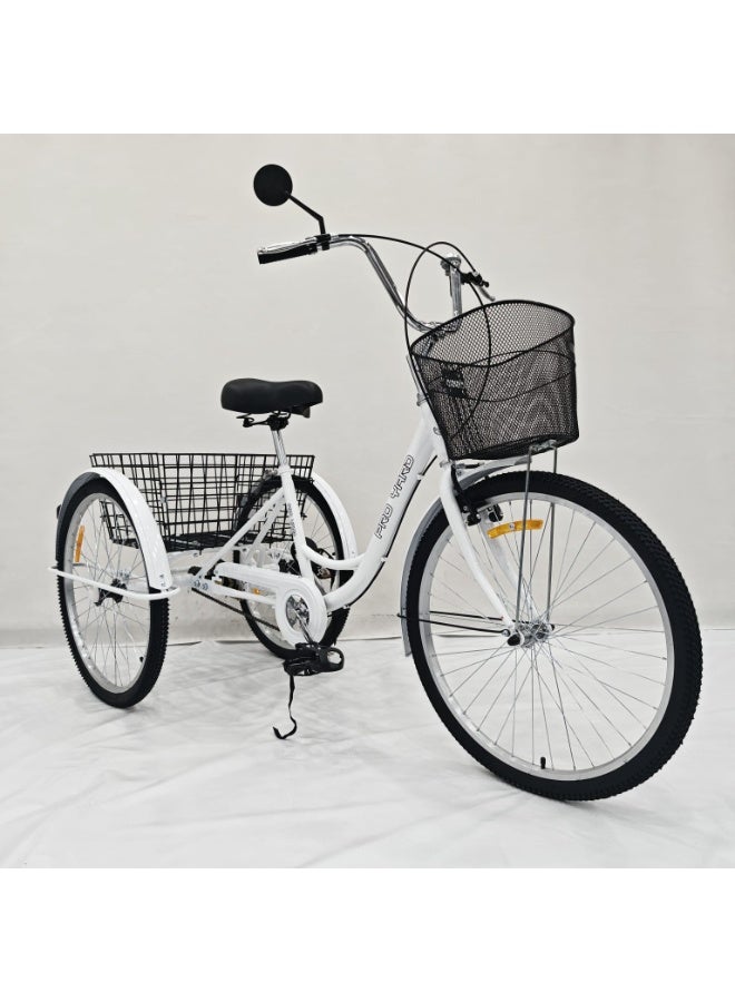 PROYARD 3TYERS bike 26 INCH WHITE color . - Image 5