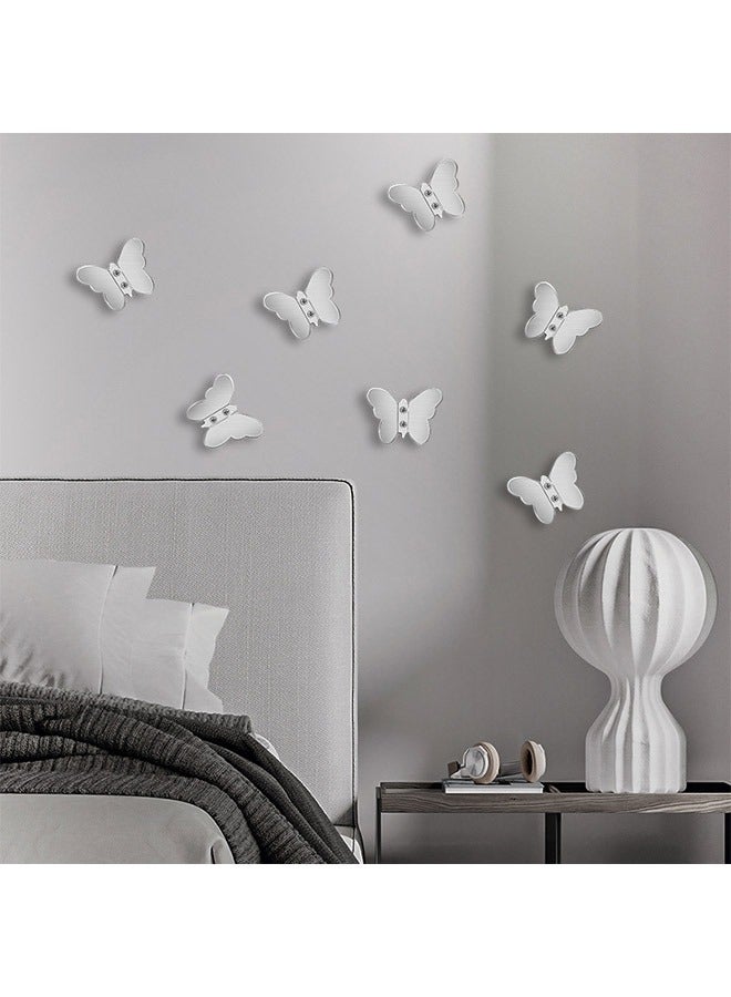 Butterfly Shape Stainless Steel Wall Hook, Originality Design Thickening Multifunctional Storage Wall Mounted Metal Hook, Clothes Hat Household Goods Decoration (Silver)  - Image 4