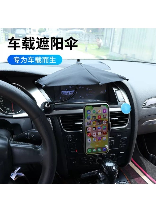 Magnetic Phone Umbrella for Sun, Universal and Adjustable Phone Shade for Car use & Outdoor Use, Helps Reduce Overheating and Screen Anti-Refection Block Glare