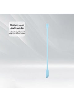 Mini Silicone Double-headed Sharp Scraper Spoon Cosmetic Skin Care Products Extraction Tool Set Including Avocado Jam Scraper-Specifications:Elbow Blue# Medium