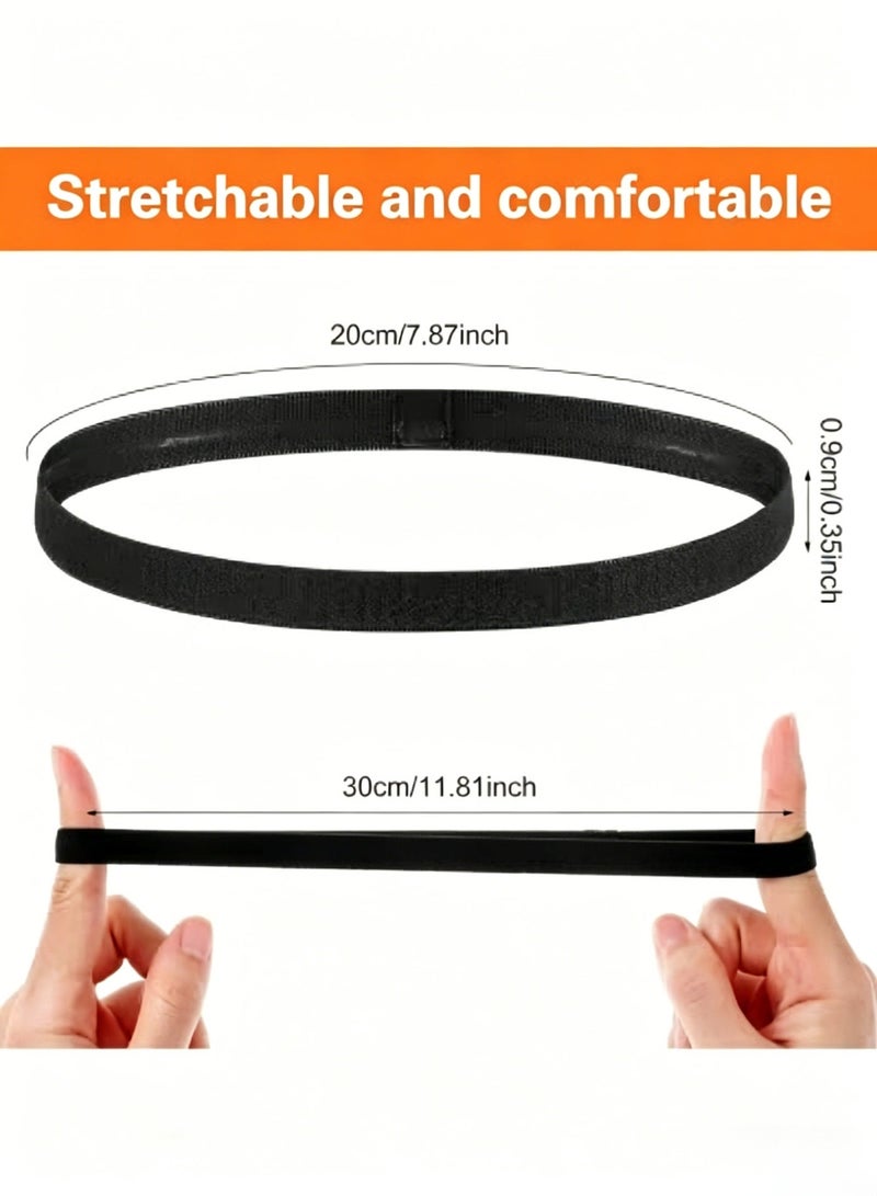 6PCS Sports Headbands Set - Non-Slip Elastic Yoga Running Headband hairband for Fitness, Football, Soccer, Gym | Slim Fit Unisex Sweatband Set for Adults & Teens Unisex for Men Women Youth Sports equipment - Image 4