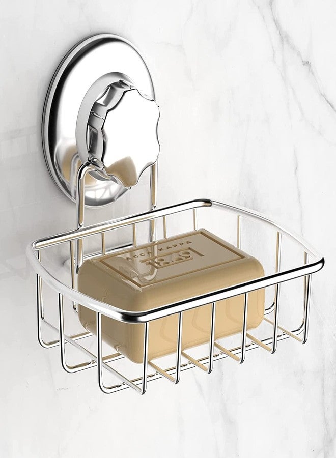 iPEGTOP Super Powerful Vacuum Suction Cup Soap Dish Soap Saver - Rustproof 304 Stainless Steel Sponge Soap Holder for Bathroom, Shower, Sink, Kitchen - Image 1