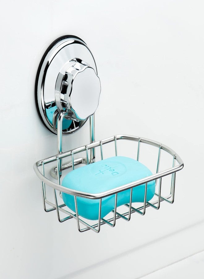iPEGTOP Super Powerful Vacuum Suction Cup Soap Dish Soap Saver - Rustproof 304 Stainless Steel Sponge Soap Holder for Bathroom, Shower, Sink, Kitchen - Image 2