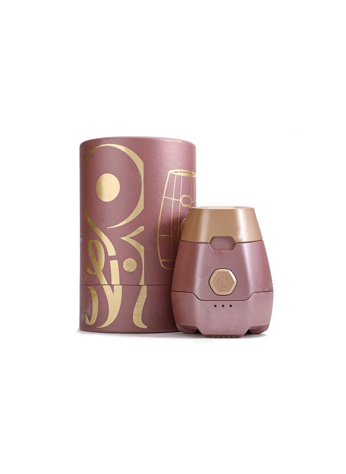 Bukhoor Round Mini Bukhoor Electric Incense Burner Portable USB Rechargeable Pink  - Image 2