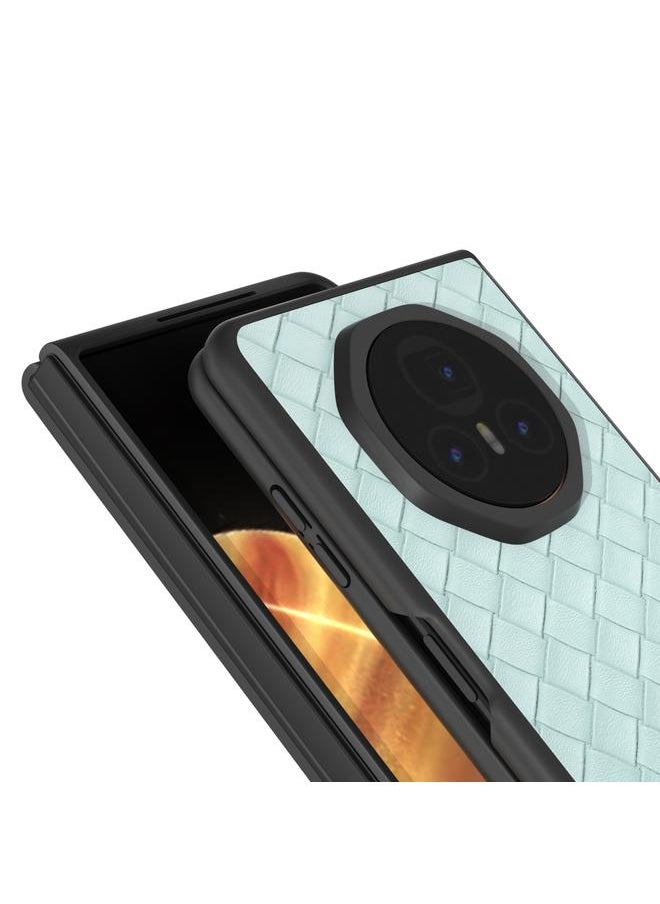 Zaboon Case For Honor Magic V3 Black Frame Woven Texture PU Phone Case  - Image 4