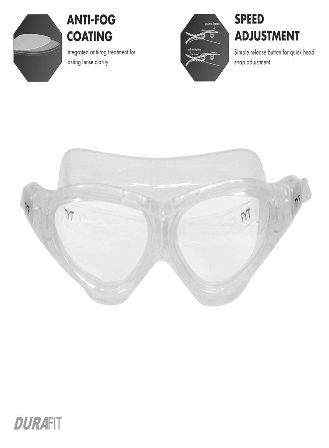 TYR Flex Frame Swim Mask Swimming Goggles (Clear) - Image 2