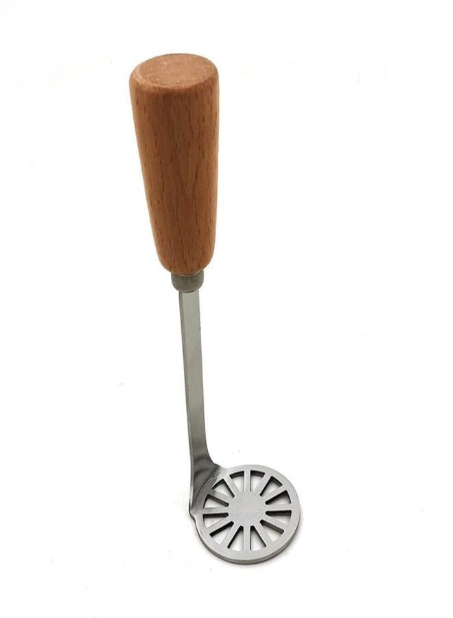 MayeBridge Mini Potato Masher,Avocado Masher with Wood Non Slip Handle,Stainless Steel Masher Kitchen Tool - Image 1