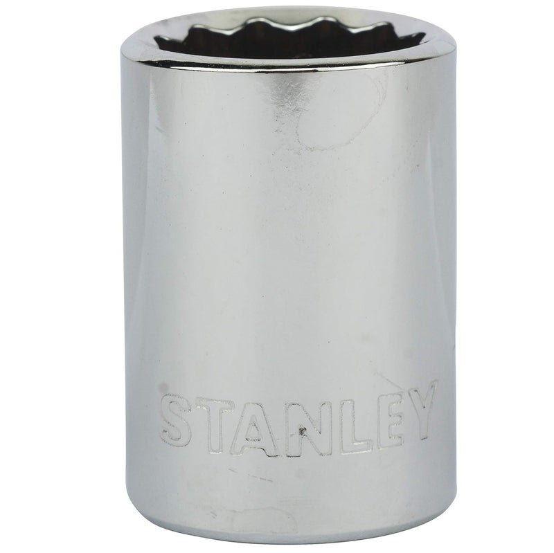 Stanley STANLEY 188791 Chrome Vanadium Steel 12 Point Standard Socket 12 inch 19 mm Silver  - Image 1