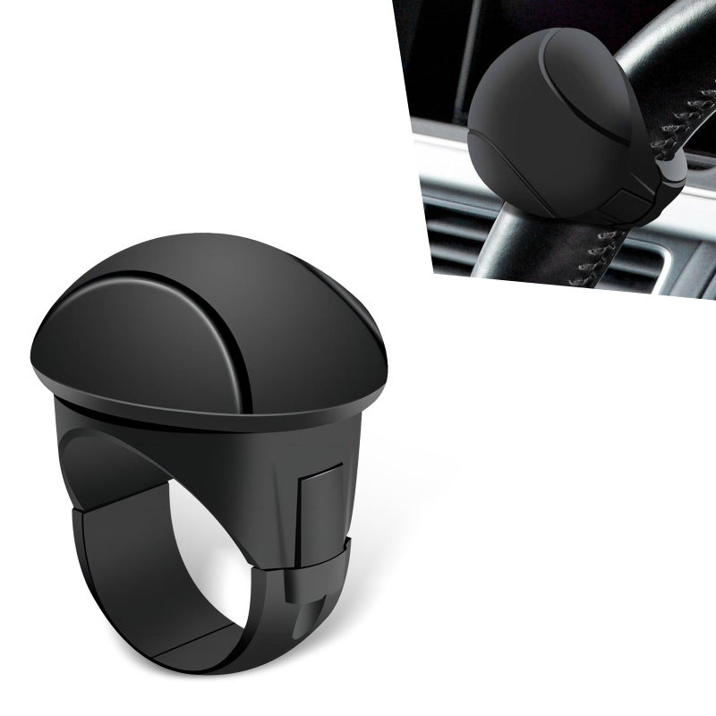 yorpyep 1 PC Car Steering Wheel Booster Ball 360 Degree Rotation Antislip Steering Wheel Spinner Effortsaving Onehanded Driving Assistance Tool Universal for Most Cars Black - Image 3