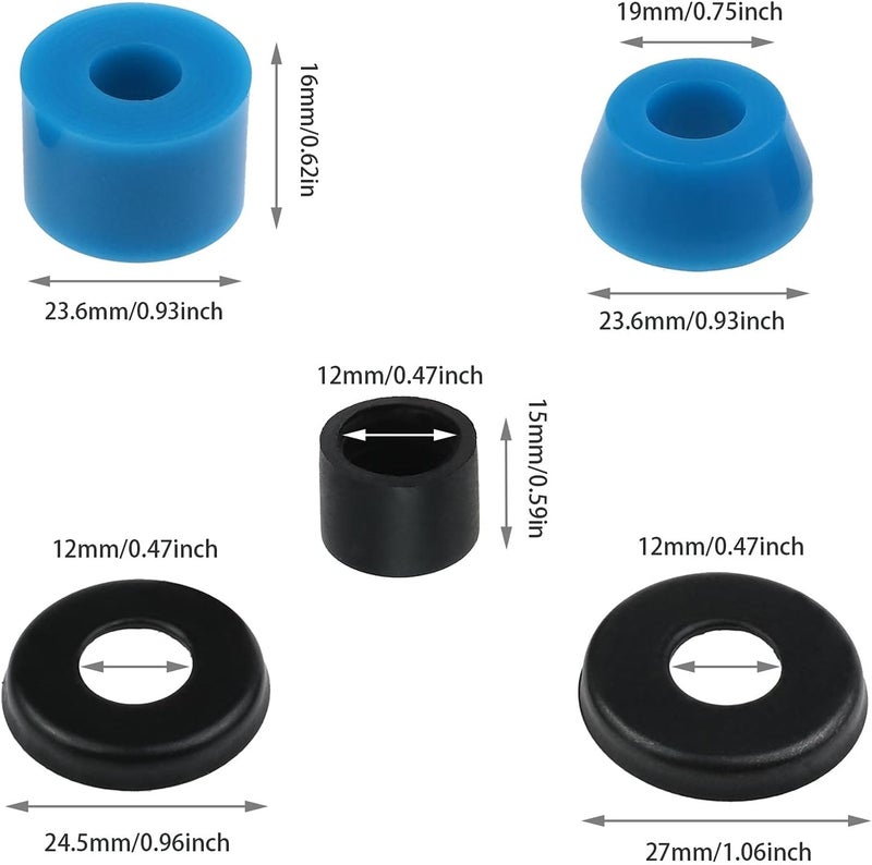 SING F LTD 3 Sets of Skateboard Truck Bushings Kit for Most 7 Inch Skateboard Trucks Bushings Skateboard Cup Washers Replacement Accessories - Image 4