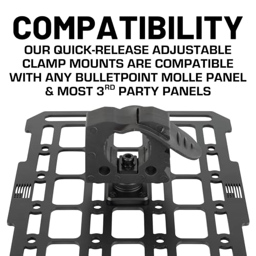 Bulletpoint Mounting Solutions Quick Release Adjustable Clamp Mounts Compatible with Molle Panels 2Pack - Image 3