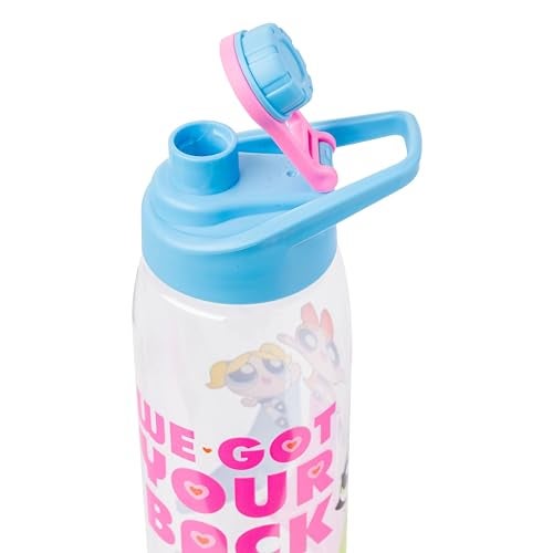 Silver Buffalo The Powerpuff Girls We Got Your Back Featuring Bubbles Buttercup and Blossom Water Bottle with ScrewOn Lid 28 Ounces - Image 3