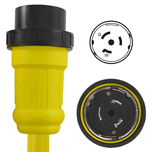 Conntek Marine Shore Pigtail Adapter Cord 50 Amp 125 Volt Shore Male Plug to 30 Amp Shore Female Connector - Image 2