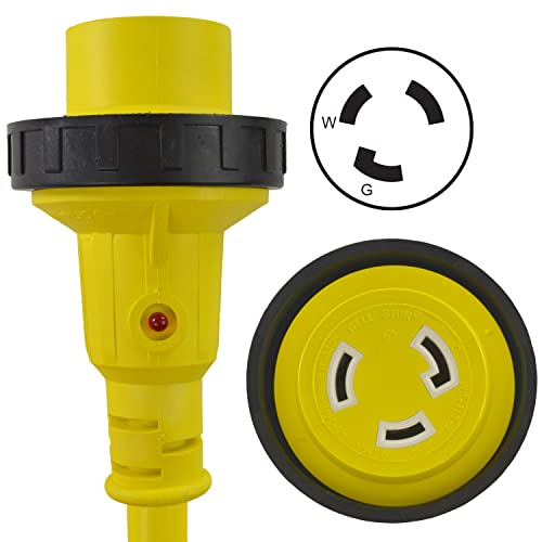 Conntek Marine Shore Pigtail Adapter Cord 50 Amp 125 Volt Shore Male Plug to 30 Amp Shore Female Connector - Image 3