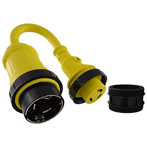 Conntek Marine Shore Pigtail Adapter Cord 50 Amp 125 Volt Shore Male Plug to 30 Amp Shore Female Connector - Image 1