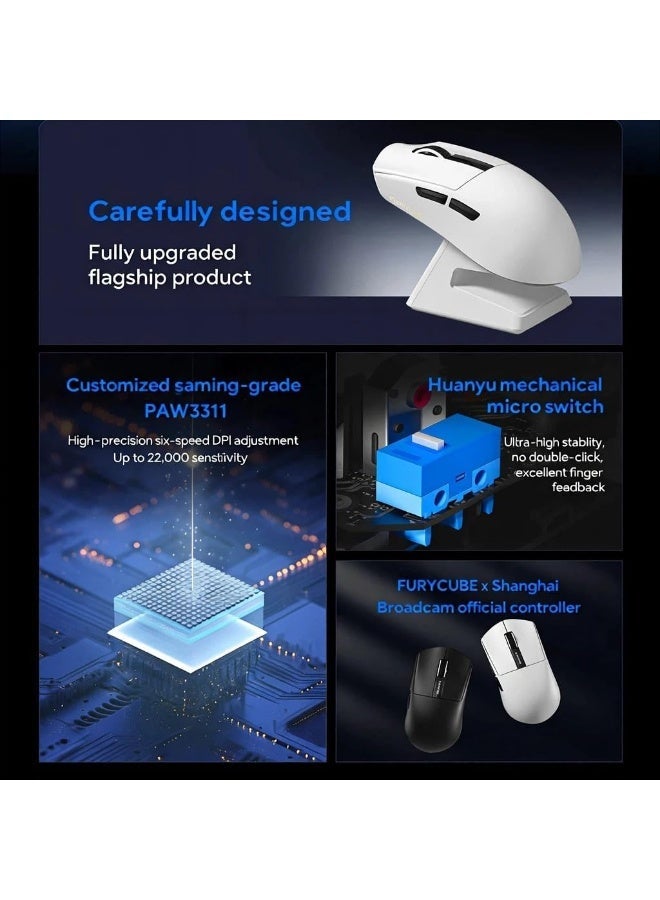FURYCUBE G9 Pro Wireless Gaming Mouse, Lightweight Esports Mouse with Digital Display, PAW3311 Sensor 22000 DPI, 240H Battery Life for PC/Laptop/Gaming/Office - Image 4