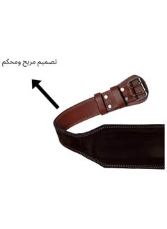 سبورت كيو حزام رفع أثقال من سبورت كيو®️ جلد طبيعي عالي الجودة، يوفر دعمًا قويًا ومريحًا أثناء التمارين الثقيلة، مثالي للرياضيين ومحبي كمال الأجسام، تصميم متين وأنيق  - Image 3