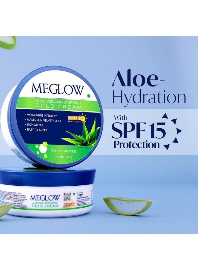 Meglow Aloe Vera Moisturizing Cold Cream | Deep Hydration & Winter Care | Enriched with Cucumber Extracts & Aloe vera for Soft, Nourished & Protected Skin Pack of 4 (125g each) - Image 4