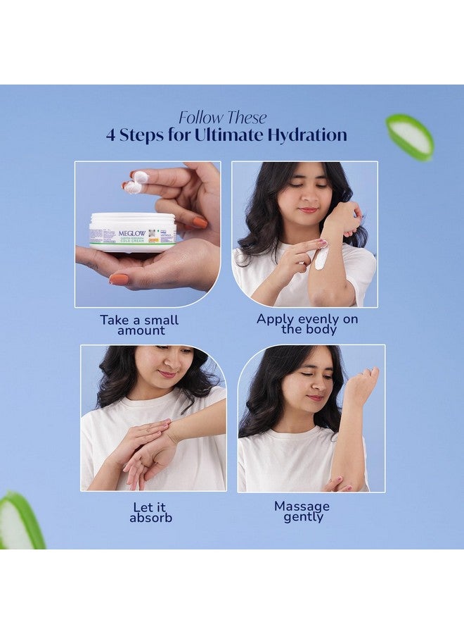 Meglow Aloe Vera Moisturizing Cold Cream | Deep Hydration & Winter Care | Enriched with Cucumber Extracts & Aloe vera for Soft, Nourished & Protected Skin Pack of 4 (125g each) - Image 5