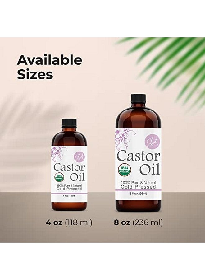 Healing Solutions Oils 4 Oz Castor Oil Organic Cold Pressed Unrefined Glass Bottle Natural Castor Oil For Face - Image 3