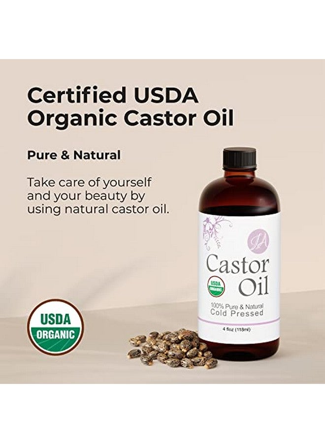 Healing Solutions Oils 4 Oz Castor Oil Organic Cold Pressed Unrefined Glass Bottle Natural Castor Oil For Face - Image 4