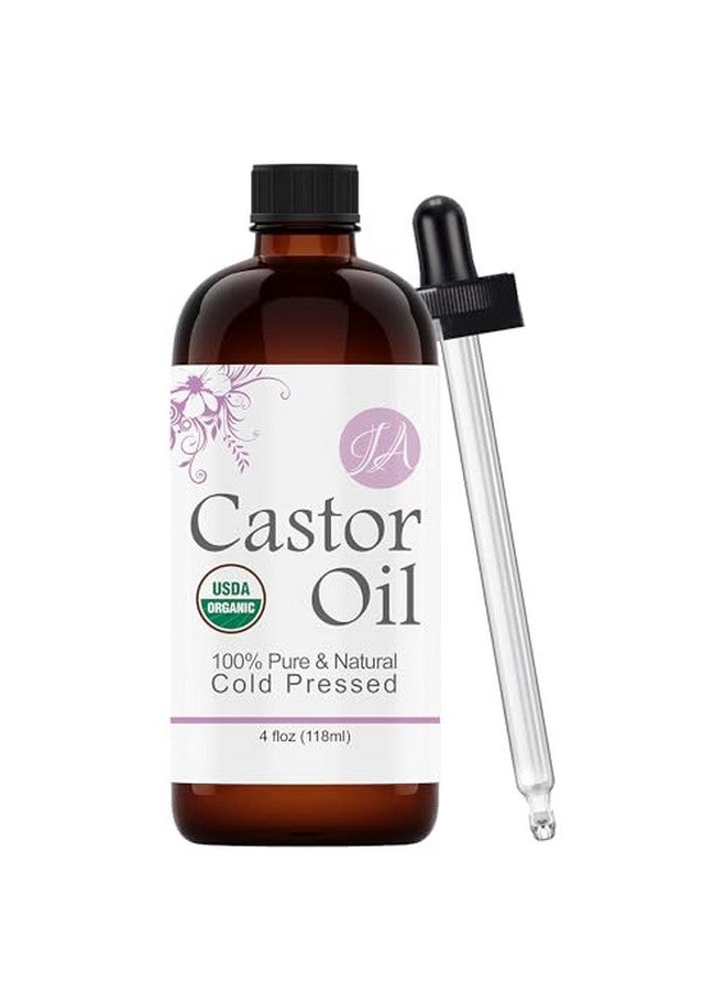 Healing Solutions Oils 4 Oz Castor Oil Organic Cold Pressed Unrefined Glass Bottle Natural Castor Oil For Face - Image 2