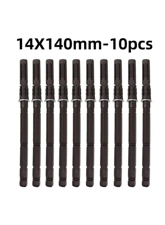 10Pcs 14x140mm Hidden Shelf Support Brackets With Expansion Nails For Fixed Shelves - Image 1