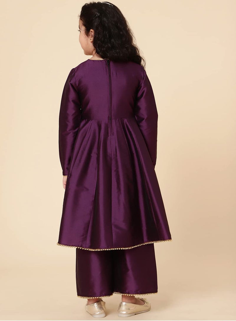 A.T.U.N. (ALL THINGS UBER NICE) A.T.U.N. Girls Anarkali Palazzo Set - Image 5