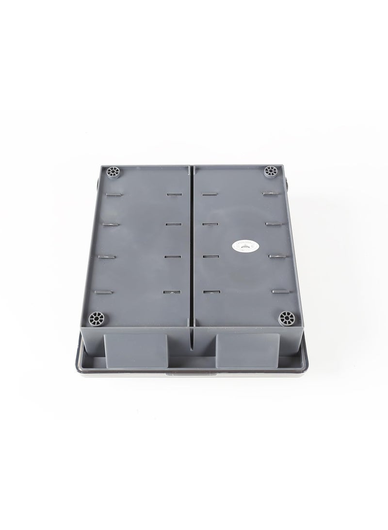 OSHIMA Business Card Holder for Desk, Large Business Card Storage Box, Holds 1000 Cards, Box Magnetic Card Classification A-Z Index Four Compartment - Image 5