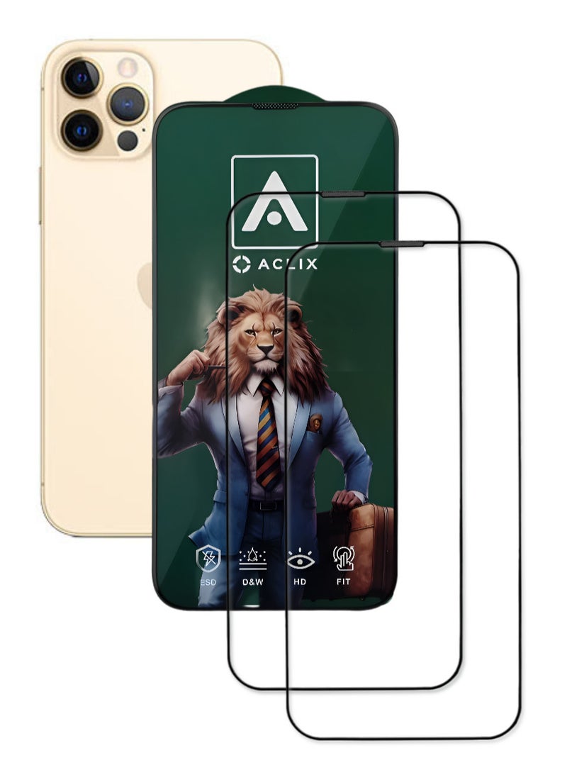 ACLIX 2 Pieces Antistatic ESD Dustproof Premium Quality High Definition Tempered Glass Screen Protector Designed For  iPhone 11 Pro Max - Image 1