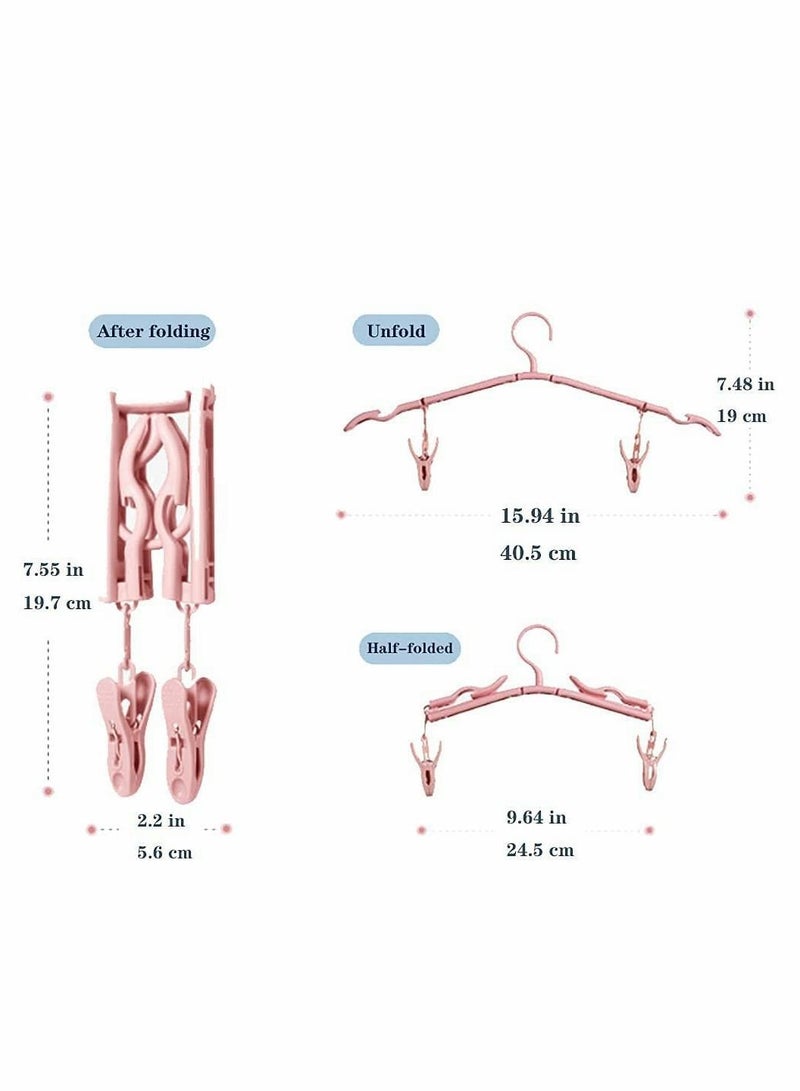 XiuWoo Portable Travel Hangers Folding Plastic Clothes Hanger Save Space Multifunction Accessories For Holiday Camping Indoor And Outdoor Use - Image 2