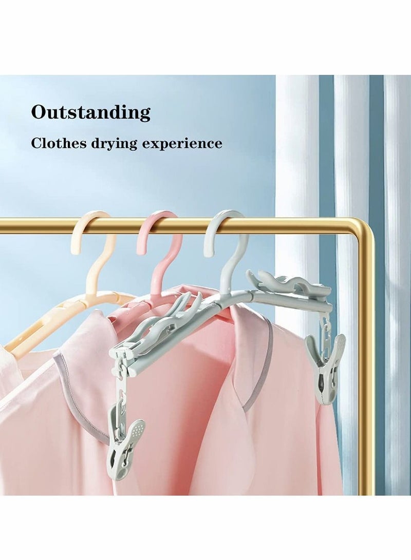 XiuWoo Portable Travel Hangers Folding Plastic Clothes Hanger Save Space Multifunction Accessories For Holiday Camping Indoor And Outdoor Use - Image 4