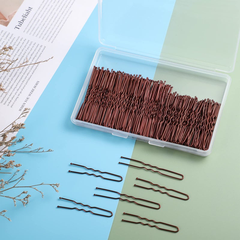 WSICSE 200Pcs 2.4 & 2Inches Hair Pins for Buns Hair Bun Pins Bun Hair Pins With Storage Box for Women Girls and Hairdressing Salon (Brown) - Image 5