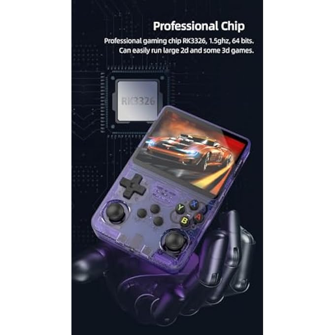 R36S HANDHELD GAME CONSOLE, PORTABLE RETRO GAME CONSOLES WITH 3.5 INCH IPS SCREEN, 3000 MAH BATTERY, 64 GB/128 GB MEMORY, NO TF CARD INCLUDED (64G) - Image 5