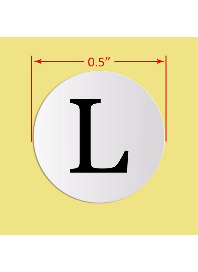 dealzEpic - Size Stickers L (Large) | Round White Self Adhesive Paper Labels | Products Organizing Stickers - Set Of 15 Sheets  - Image 3