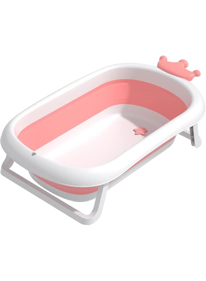 بامبل آند بيرد حوض استحمام للأطفال مع وسادة قابلة للطي والحمل ومناسب للأطفال حديثي الولادة والأطفال الصغار ومضاد للانزلاق - Image 1