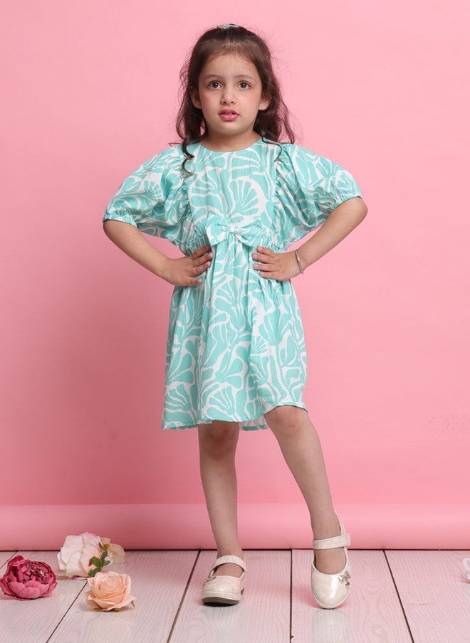 Saka Designs فستان A-Line مزخرف بالأزهار للفتيات - Image 5