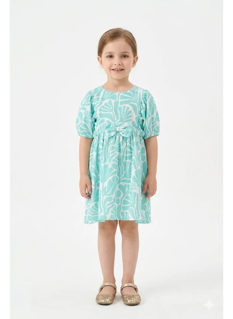 Saka Designs Floral Printed A-Line Dress for Girls
