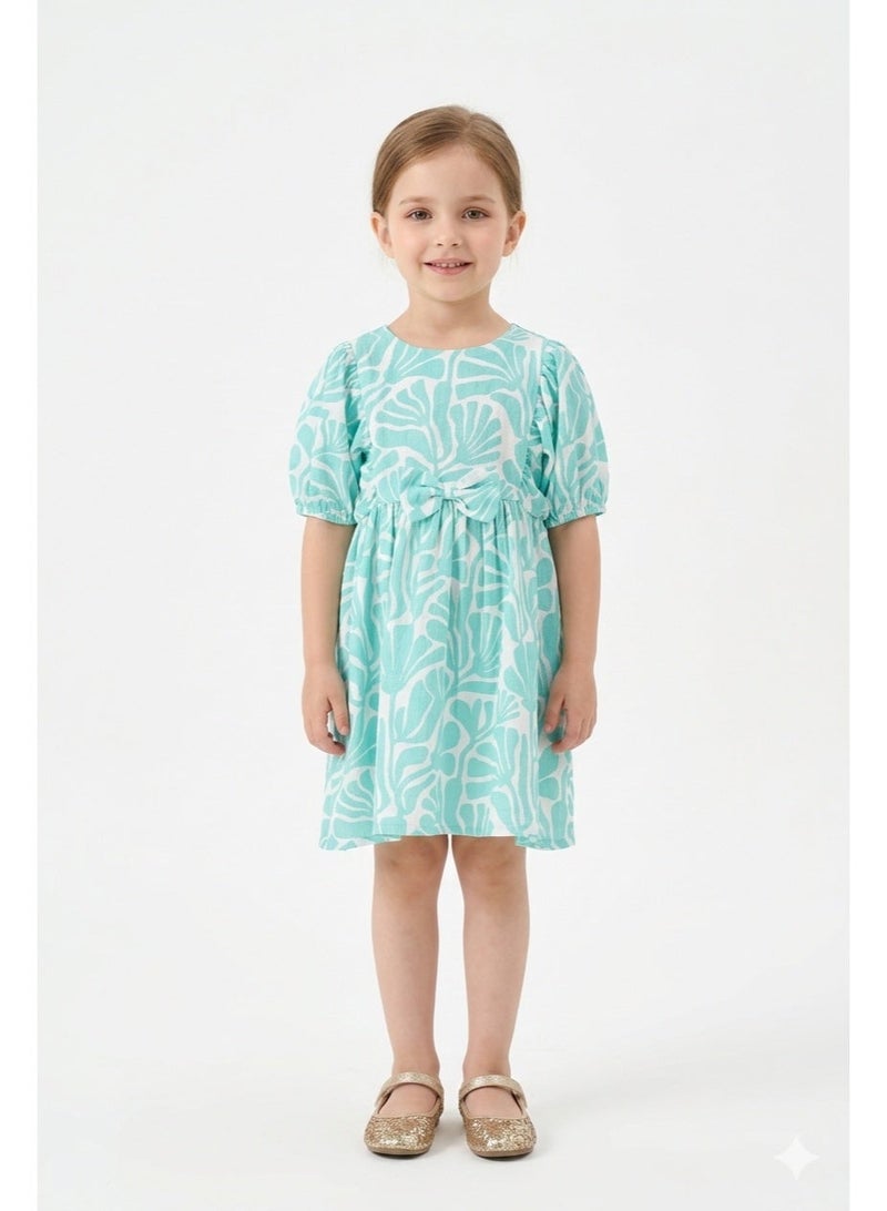 Saka Designs فستان A-Line مزخرف بالأزهار للفتيات - Image 1