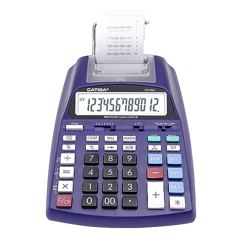 CATIGA Printing Calculator with Tape Print Out - 10 Key Adding Machine with Paper Roll, Desktop Electric Calculator for Accounting, Business, Finance, Home Office Use CP90A - Image 1