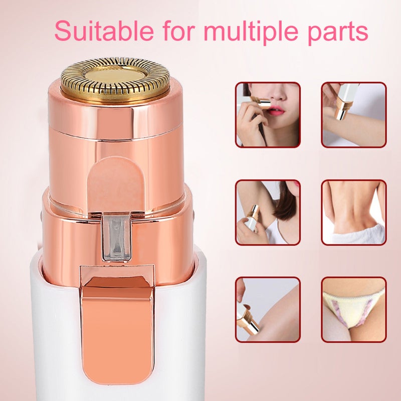 Portable Shaver: 360° All-Round Shave, Removable Rotating Blade - USB Charging, Lipstick-Shape Design, Facial Hair Trimmer for Travel, Daily Facial Grooming & Eyebrow Shaping - Image 4
