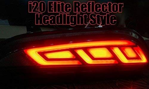 PRIKNIK Car Reflector Bumper Rear/Back Drl with Wiring Reverse Light Function LED Brake Light for H-yundai I20 E-lite (Red)- Set of 2 Pcs - Image 4