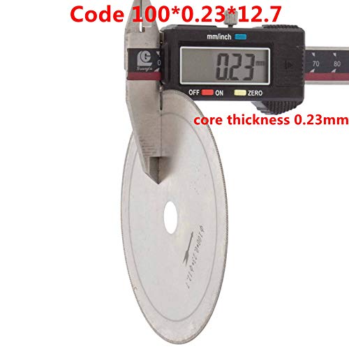 JINGLING 100mm Super-Thin Rim 0.25 Diamond Lapidary Saw Blade Disc Arbor Hole 1/2" Pack of 10Pcs - Image 3