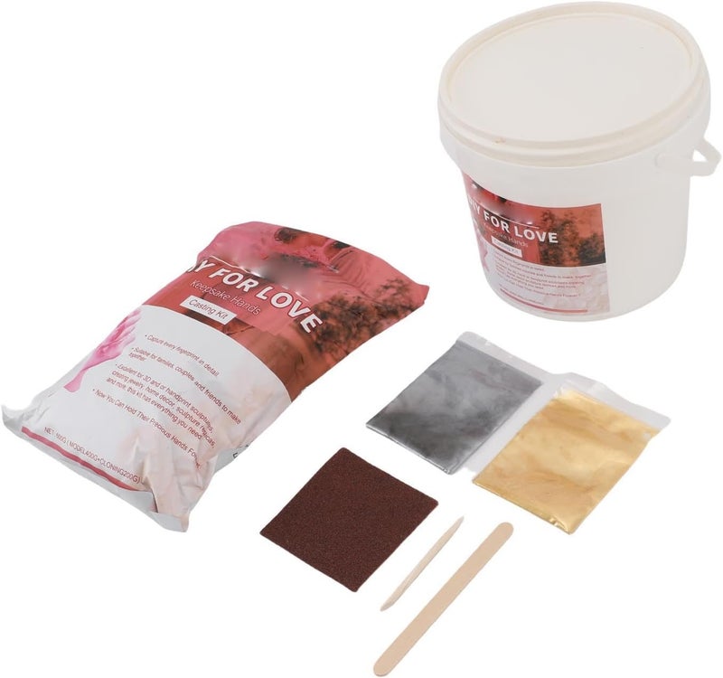 Hand Casting Kit Innovative Keepsake Making Set for Couples and Families, 400g Plaster Powder + 200g Cloning Powder for Anniversaries and Holidays - Image 5