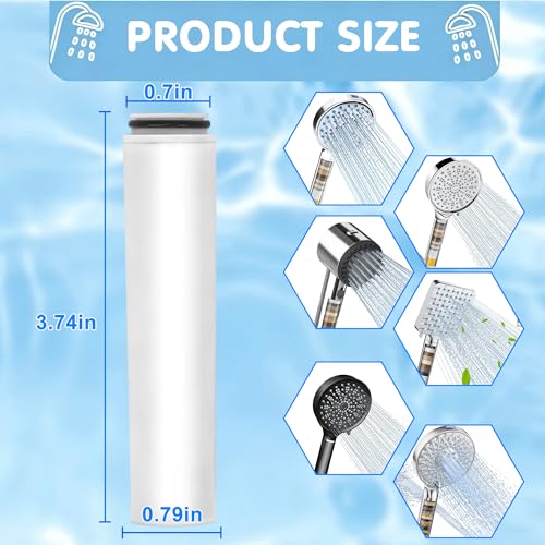 Tnnluku 4 Pack Shower Head Filter Replacement Compatible With Cobbe Handheld Shower Head Filters for Hard Water Removes Chlorine Heavy Metals to Improve Skin Hair - Image 3