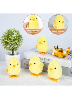 3 otters 4Pcs Wind Up Chick Toys, Cute Wind-Up Chicks Lifelike Plush Chicken Toys For Kids Goodie Bags Treasure Chest Party Favors Gifts  - Image 4