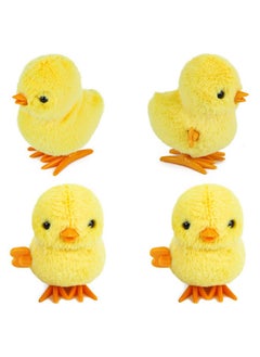 3 otters 4Pcs Wind Up Chick Toys, Cute Wind-Up Chicks Lifelike Plush Chicken Toys For Kids Goodie Bags Treasure Chest Party Favors Gifts  - Image 1