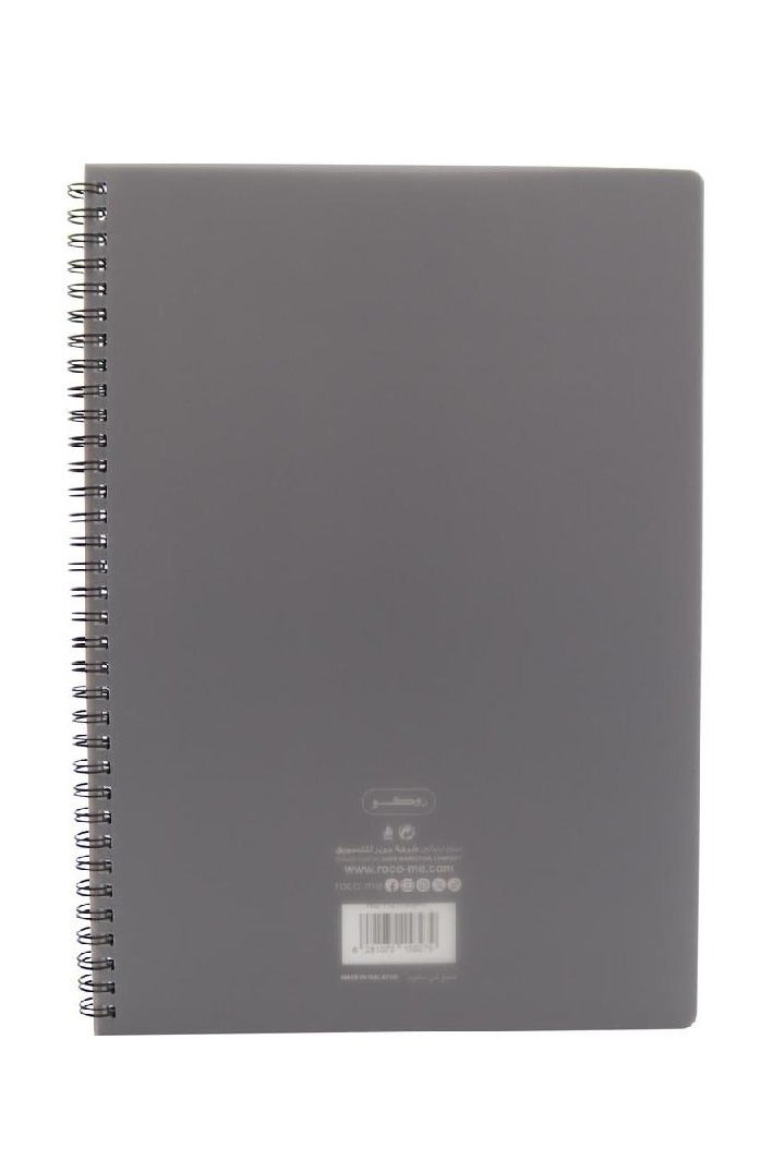 ROCO Notebook, A4, 100 Sheets, Square Ruled, Grey - Image 2