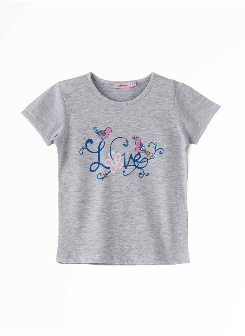 Jelliene Sunshine Squad: Girls' Comfy Cotton Tees Playful Prints & Summer Fun  - Image 1